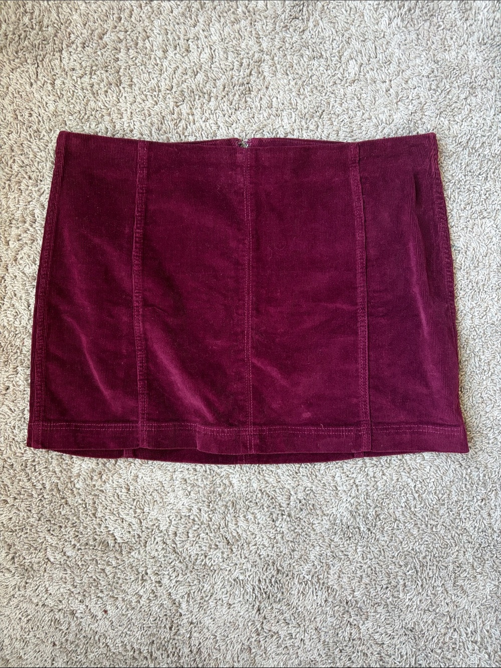 Wild Fable Women's Burgundy Corduroy Mini Skirt